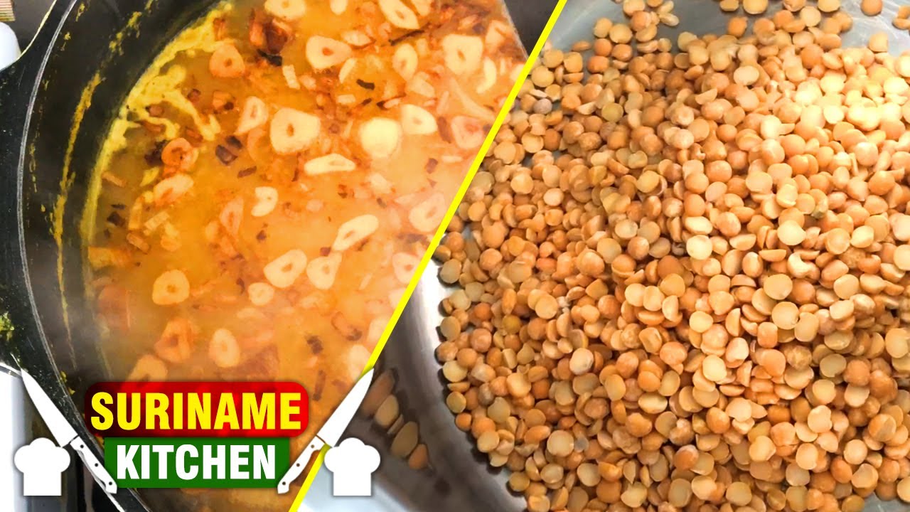 Surinaamse Daal Gele Erwten Recept | Surinamese Daal Yellow Peas Recipe | Suriname Kitchen