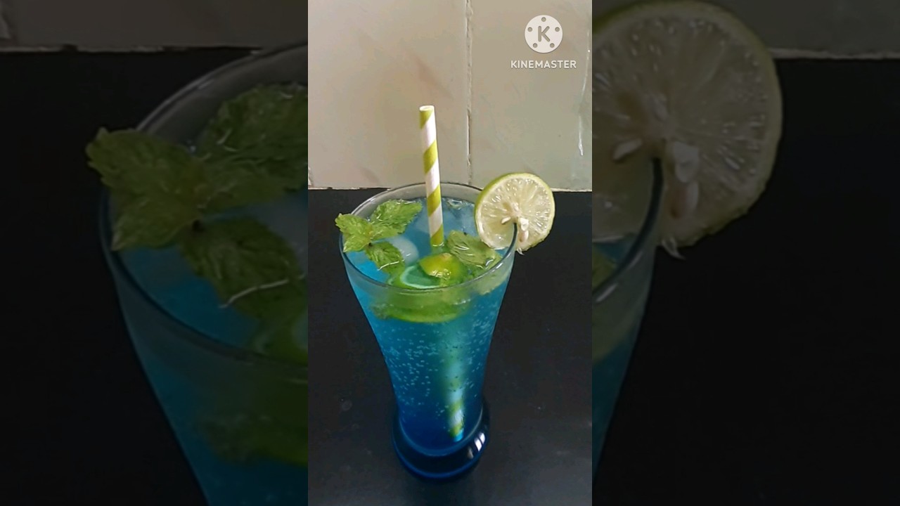 Blue Lagoon Mocktail | Blue Curacao 🍸#shorts #ytshorts 🍹#tastyhomefood