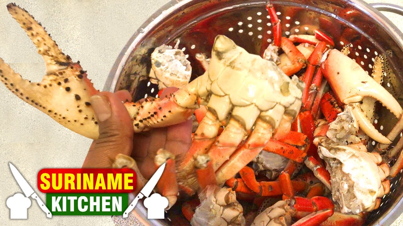 Krab Kraboe Koken In Masala   Cooking Crab In Curry Powder   Suriname Kitchen