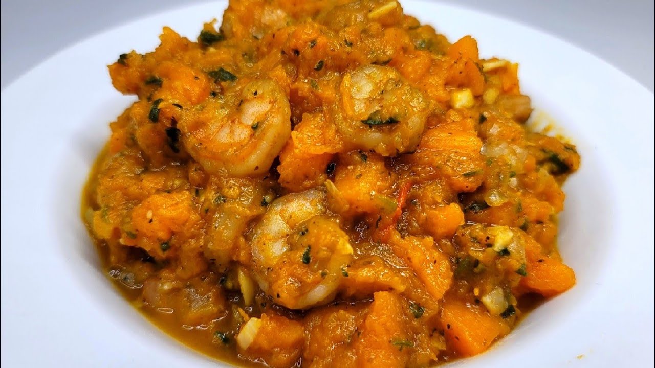 Fried pumpkin W/shrimp | recipe guyanese style