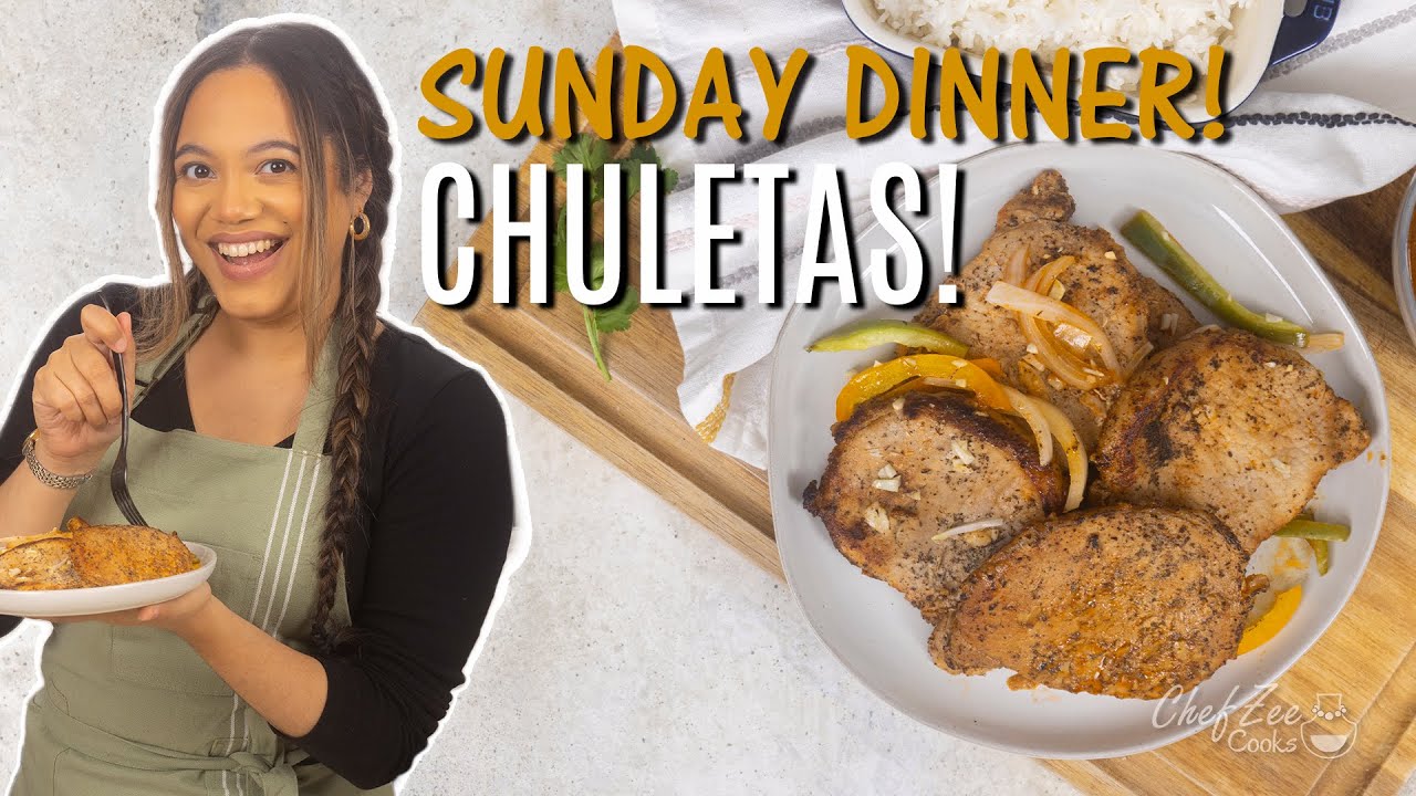 Chuletas Guisadas Dominicanas | Cook Sunday Dinner with Me! | Stewed Pork Chops | Chef Zee Cooks