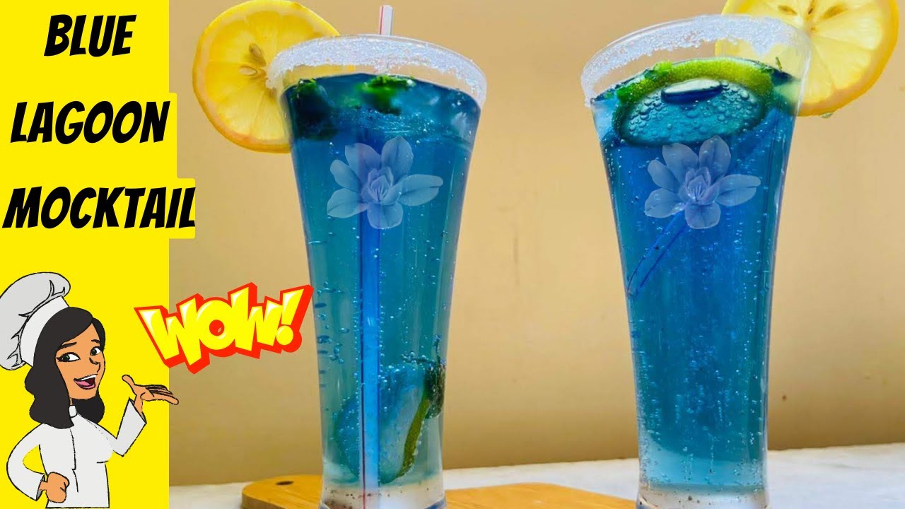 Blue Lagoon Mocktail Recipe 💙 | Blue Curacao Lemonade | Summer Drink 4 Ingredients By Cook Food