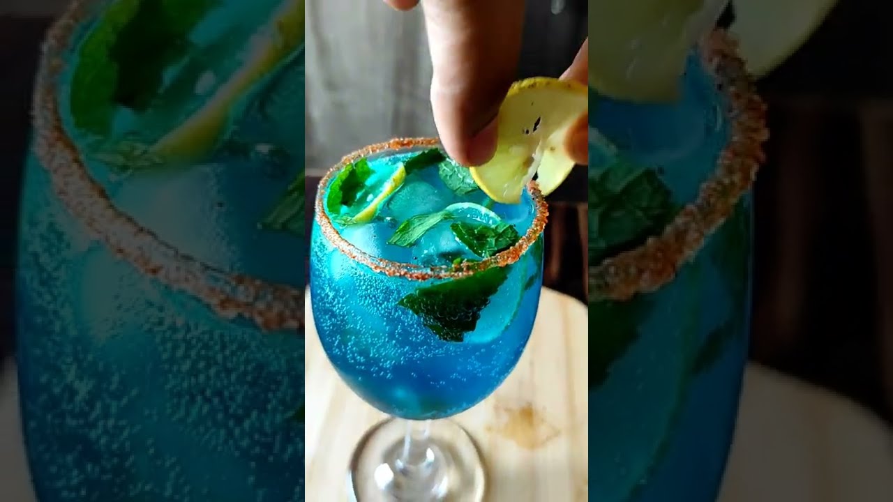 Blue Curacao |How to make mojito |Indian Tan Sisters #food #drink #youtubeshorts #shorts #subscribe