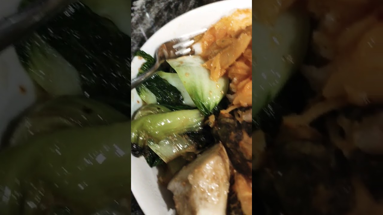 maize meal, Pak choy and tilapia fish stew