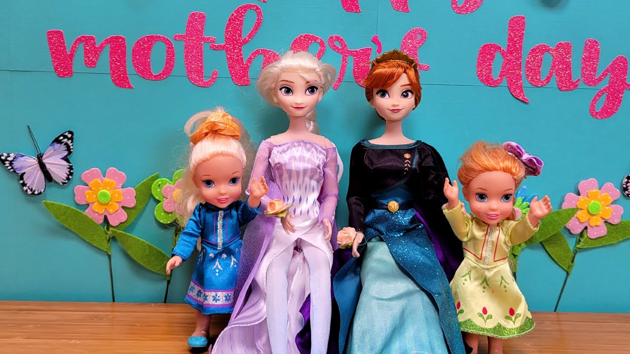 Mother’s day 2022 ! Elsa & Anna toddlers – surprise thank you lunch – Barbie