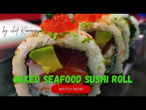 Mixed Seafood Sushi Roll