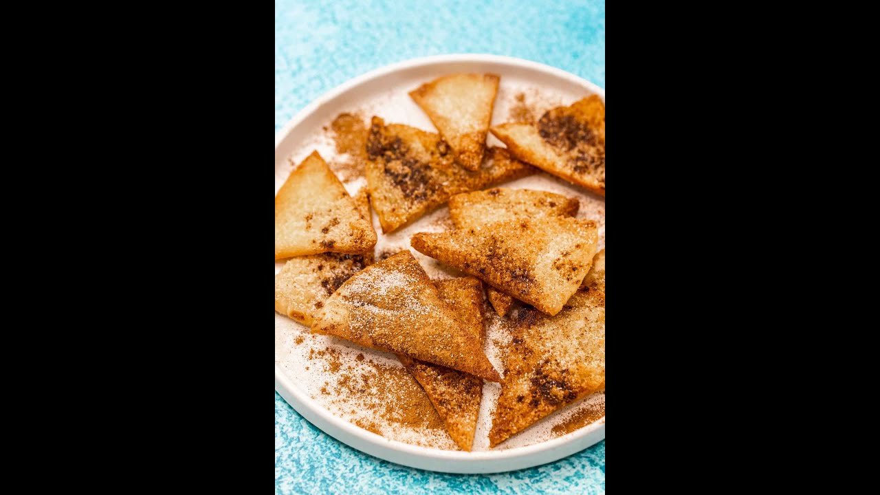 Churro Pita Chips: 5-Minute Dessert or Snack! #shorts