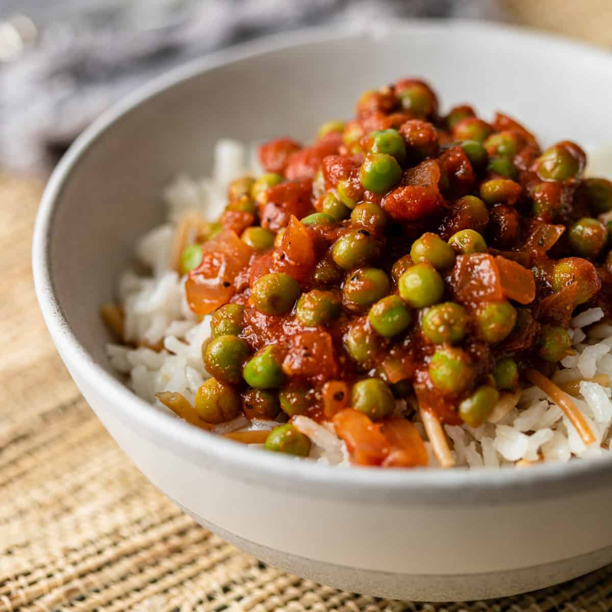 Egyptian Pea Stew (Basilla wa Roz)