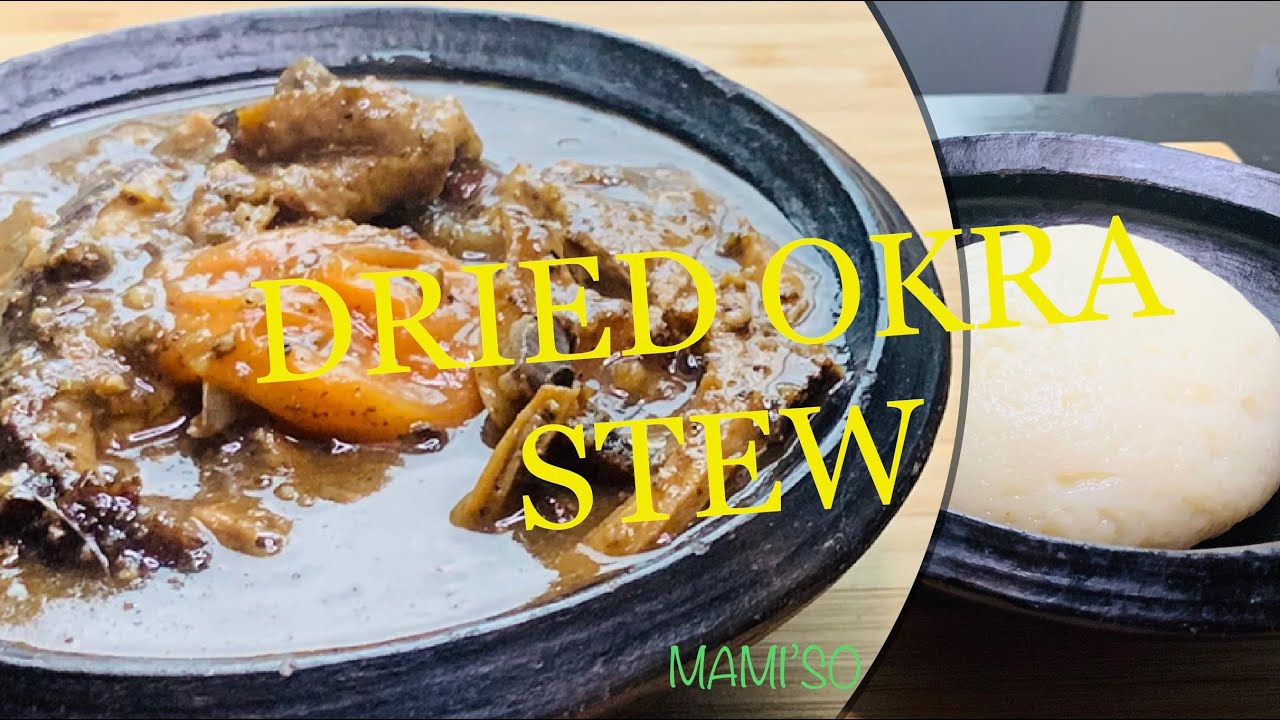 OIL FREE DRIED OKRA STEW |#ASMR | SAUCE DJOUMGBLÉ REVISITÉE  #dryokra  #fufu #stew