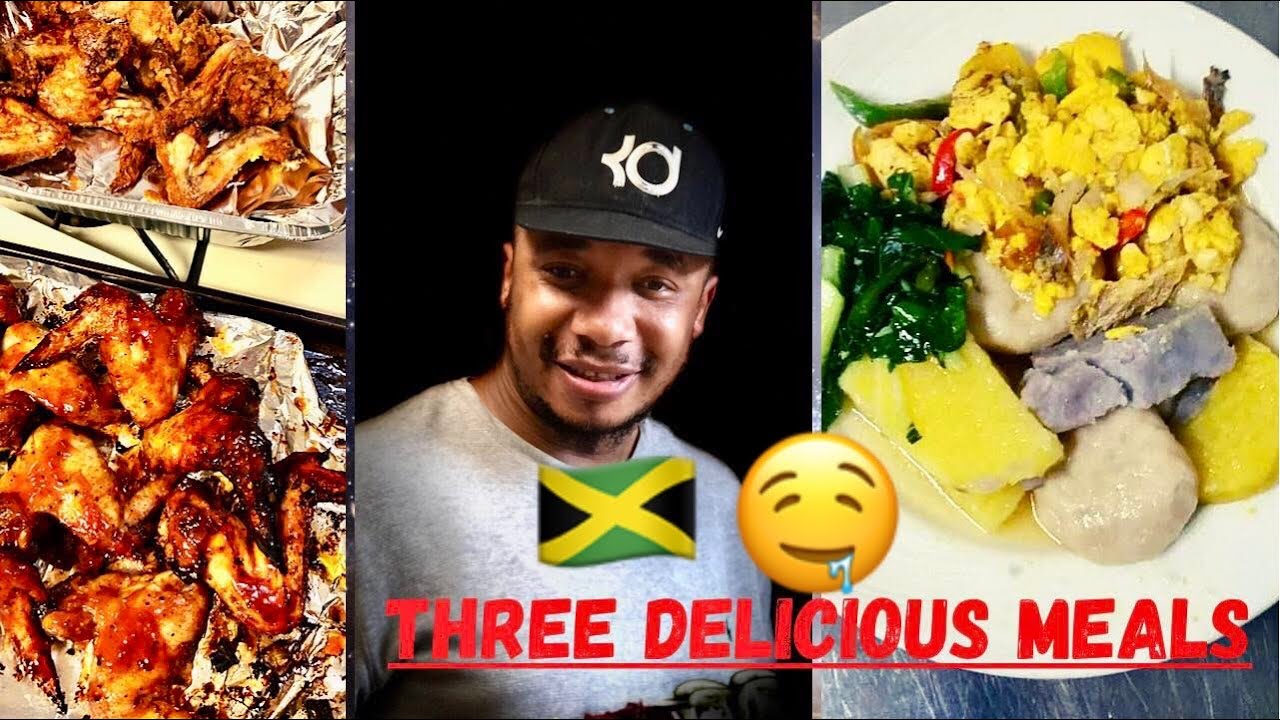 HOW TO MAKE JAMAICAN ACKEE & SALTFISH || JERK CHICKEN WINGS || FRIED CHICKEN || BlakeWrTv Kitchen