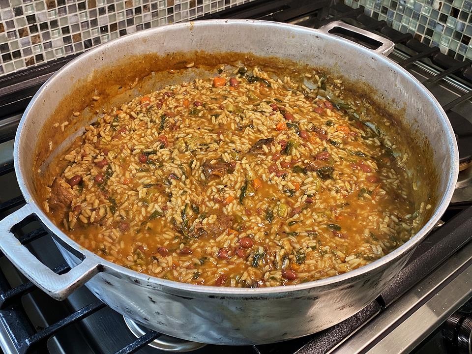 Classic Caribbean Beef Cook-Up Rice.