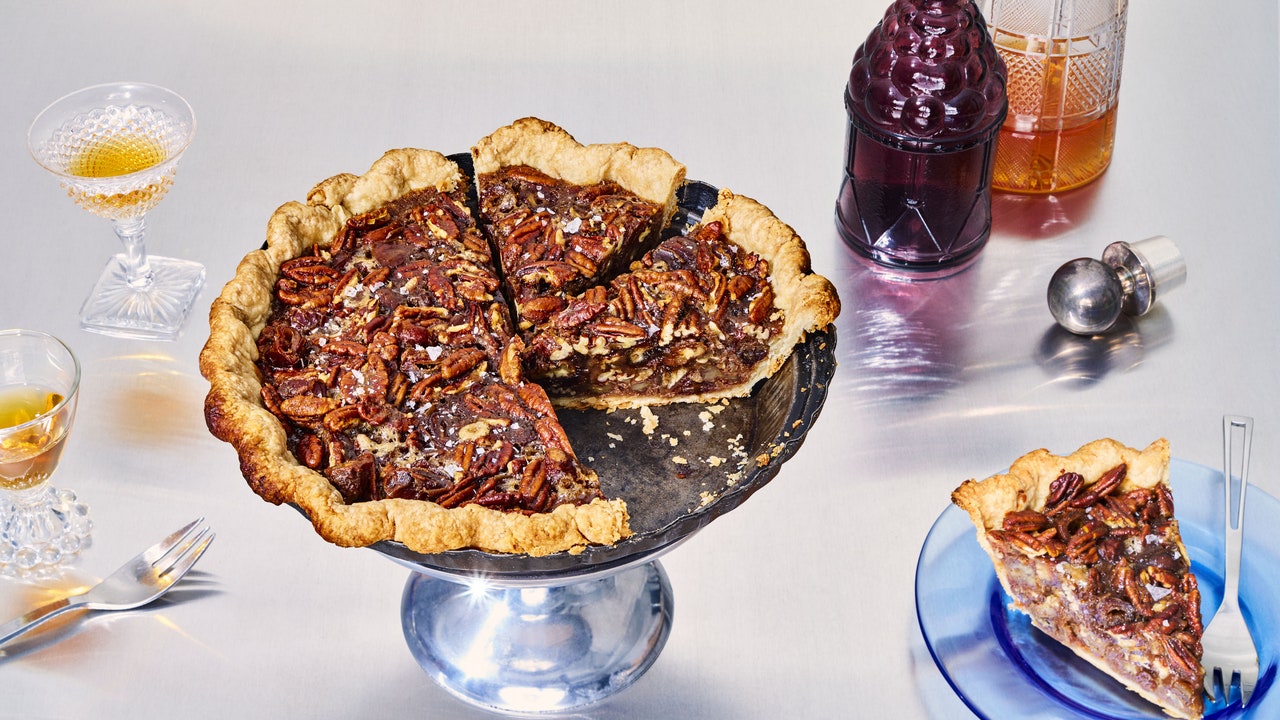 Bourbon-Date Pecan Pie Recipe | Bon Appétit